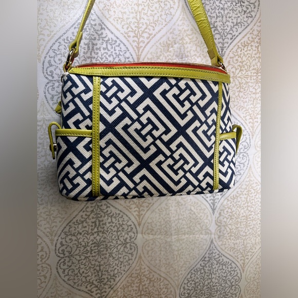 Spartina 449 Haig Point Simple Zip bag. Made of Linen and Leather EUC - Picture 14 of 14